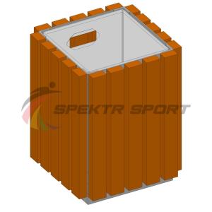 Купить Урна металлическая в деревянной обрешетке SP МФ400 в Сельцо 