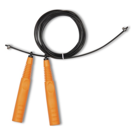 Купить Скакалка высокооборотная Кроссфит стальной шнур в оплетке 2.9 м чёрно-оранжевая в Сельцо 